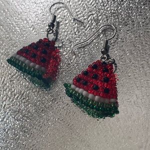 Watermelon Bead Earrings🍉